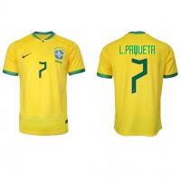 Brazil Lucas Paqueta #7 Domaci Dres SP 2022 Kratak Rukav